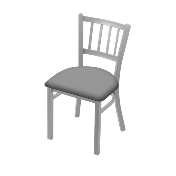610 Contessa 18" Chair with Anodized Nickel Finish and Canter Folkstone Grey Seat